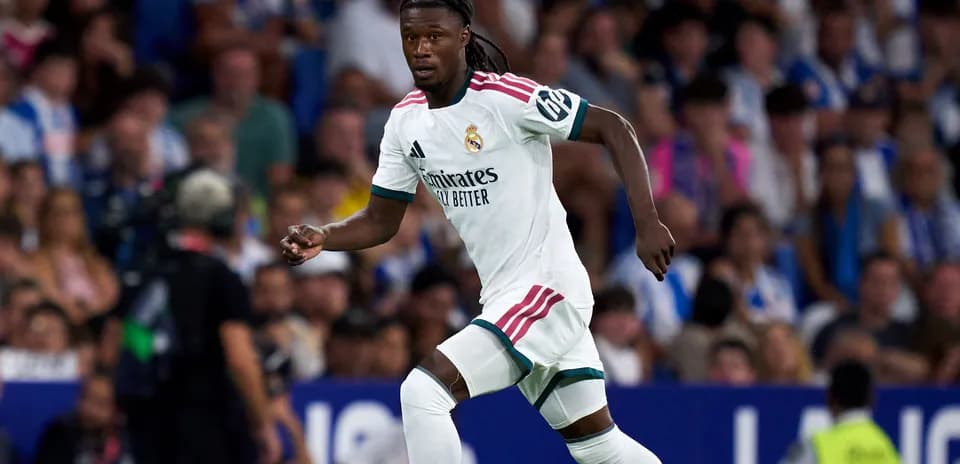 Player running during Real Madrid match