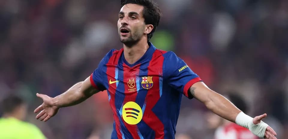 Barcelona player celebrating a goal during match