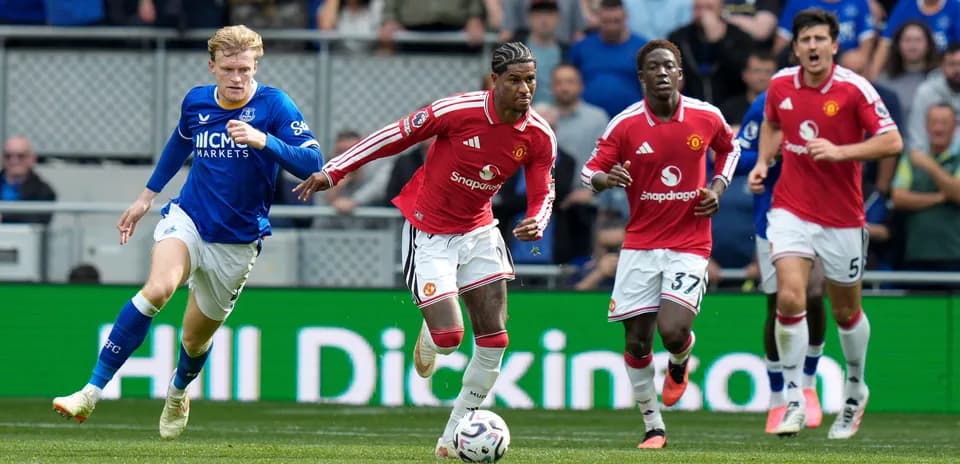 Players competing for the ball during a match