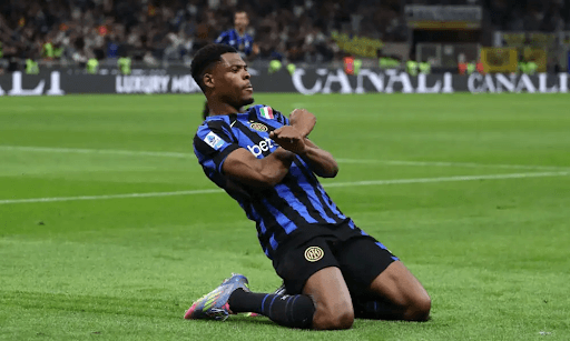 Player celebrating after scoring a goal
