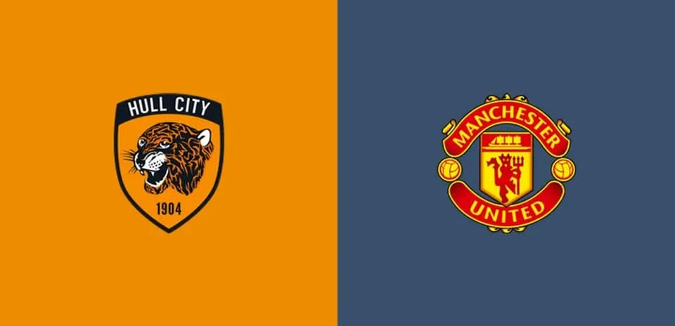 Logos of Hull City and Manchester United