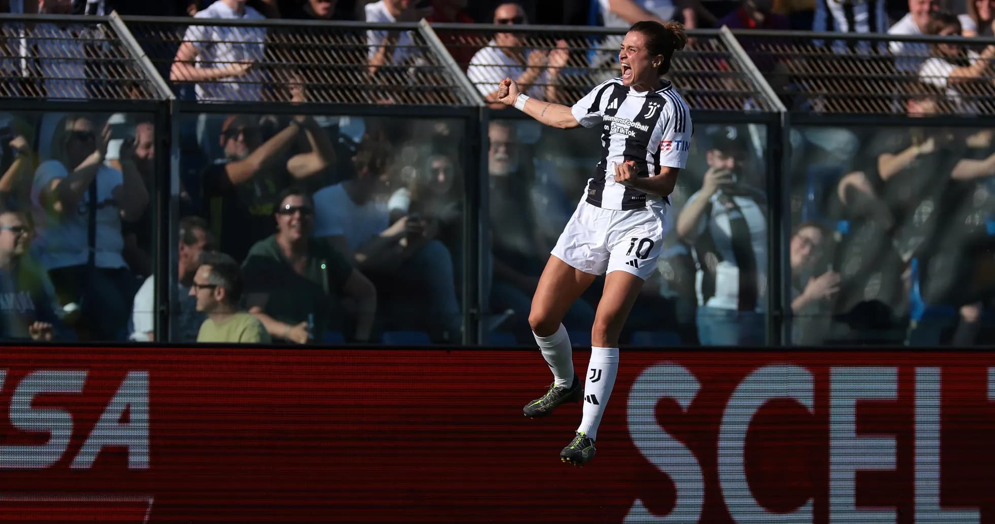 Juventus player celebrating a goal during match