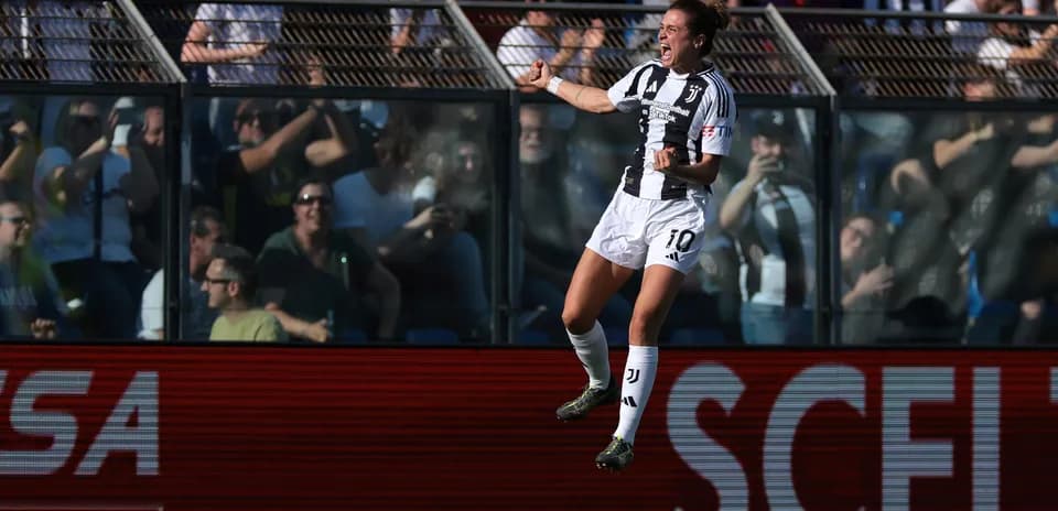 Juventus player celebrating a goal during match
