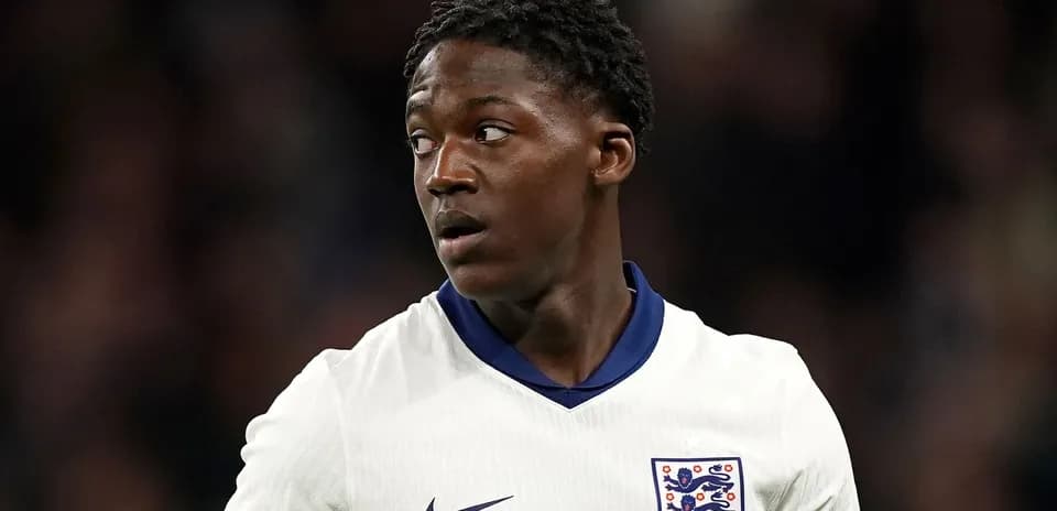 Player wearing England kit during a match