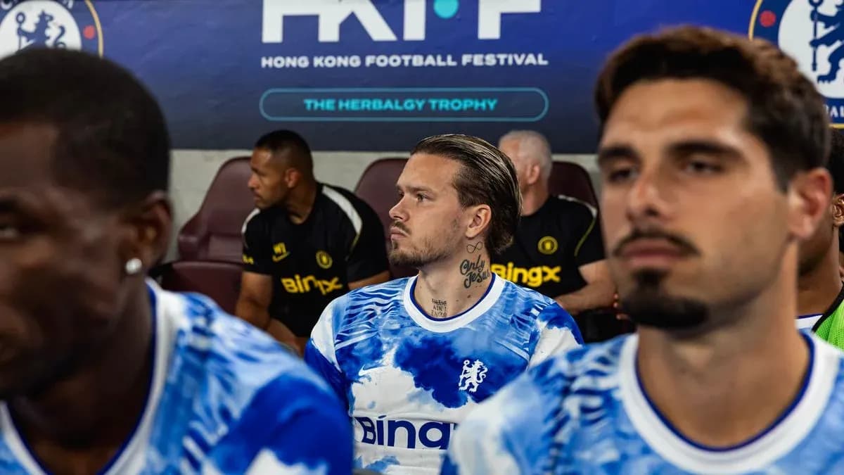 Players seated on bench during Hong Kong Football Festival