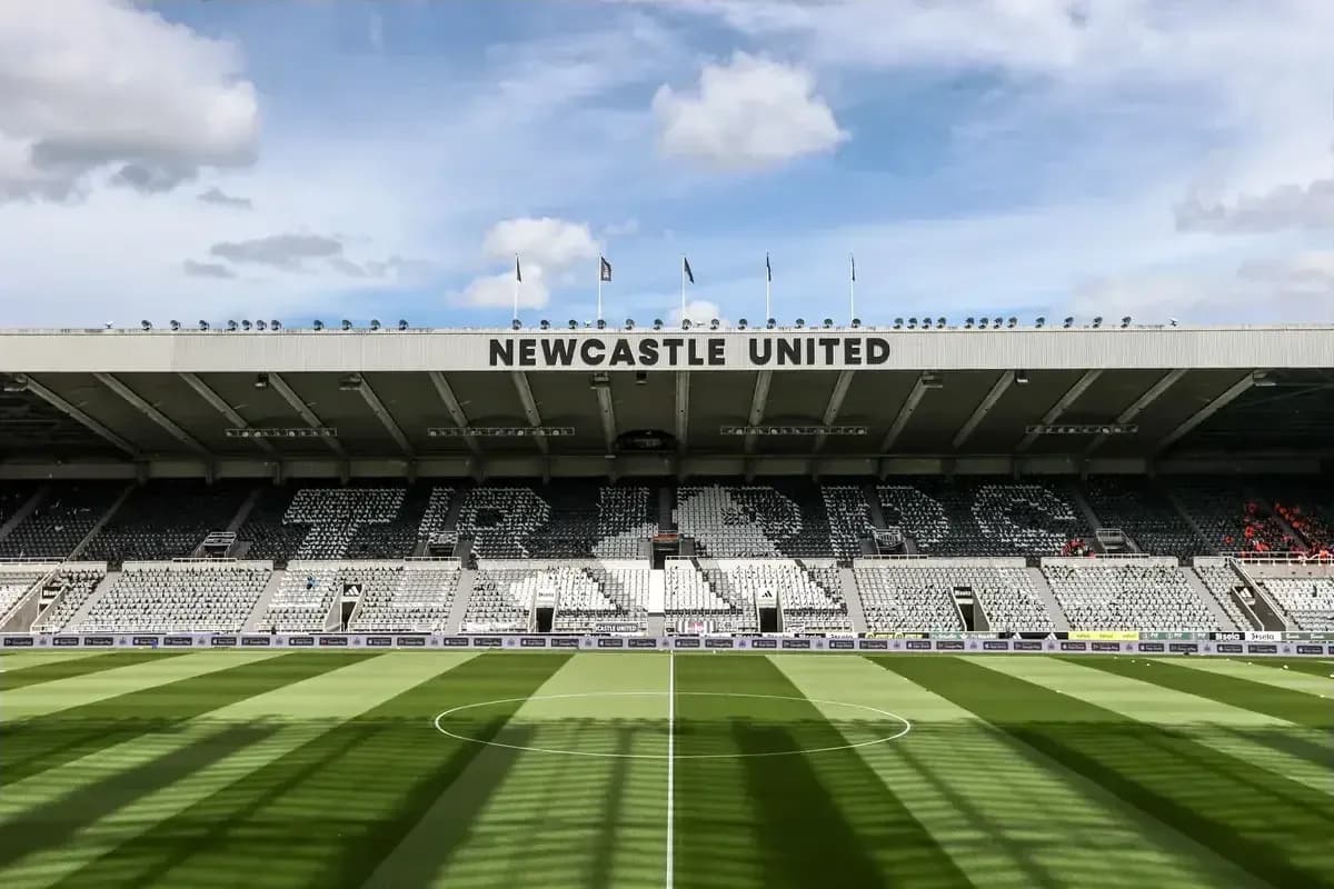 Stadium view of Newcastle United with empty seats