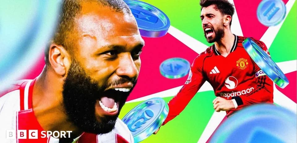 Two players celebrating with animated coins in background