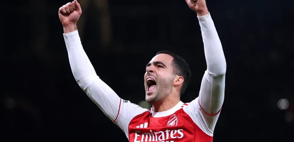 Player celebrating with raised fists after a match