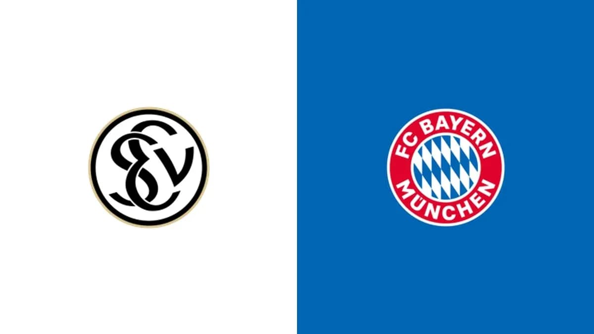 Logos of SV and FC Bayern München side by side