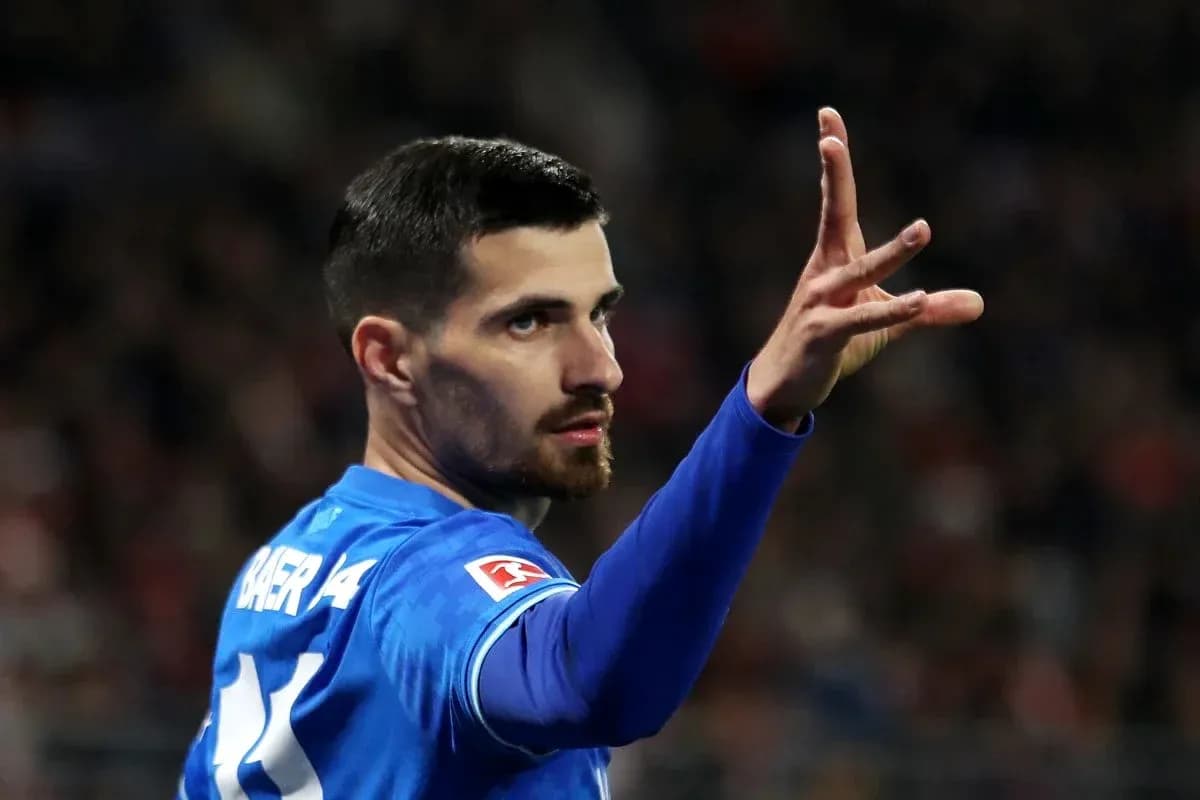 Player gesturing during a football match