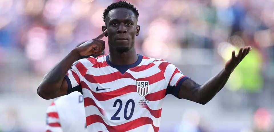 Player celebrating during USA vs Belgium match
