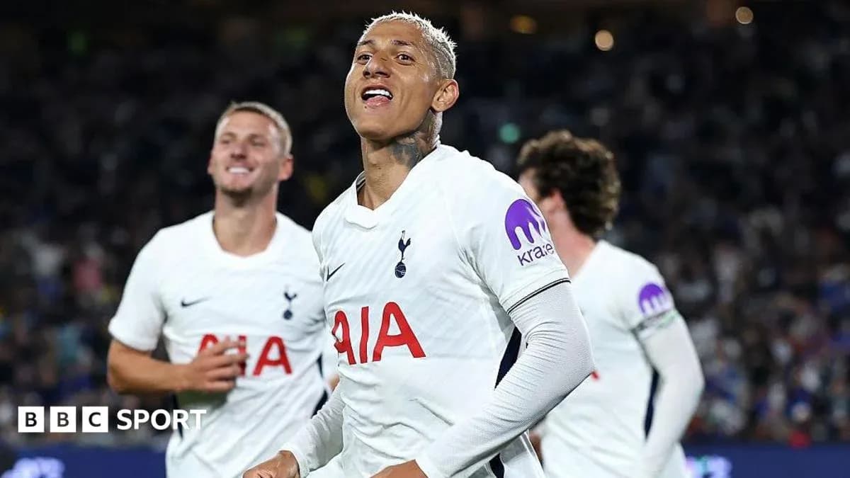 Tottenham players celebrating a goal during match