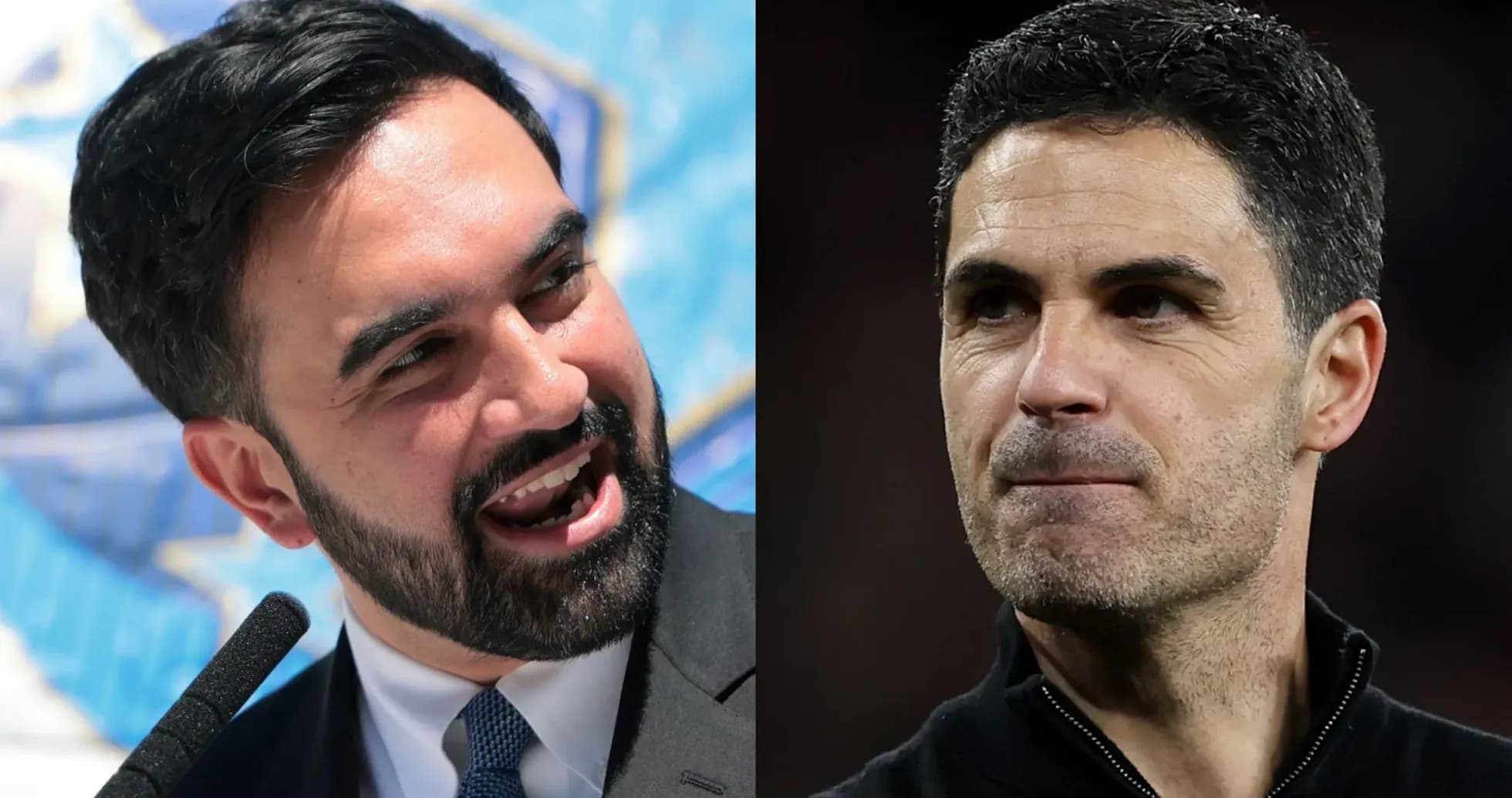 Two men speaking at different events