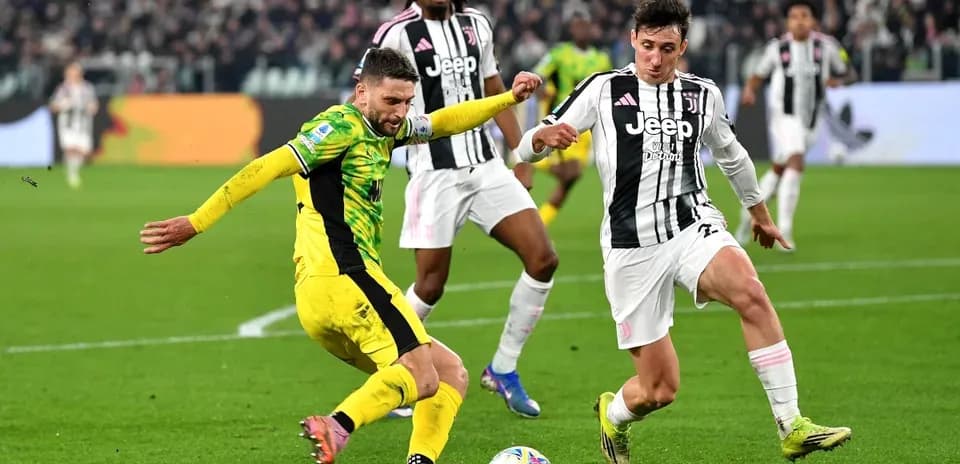Players competing for the ball during a match