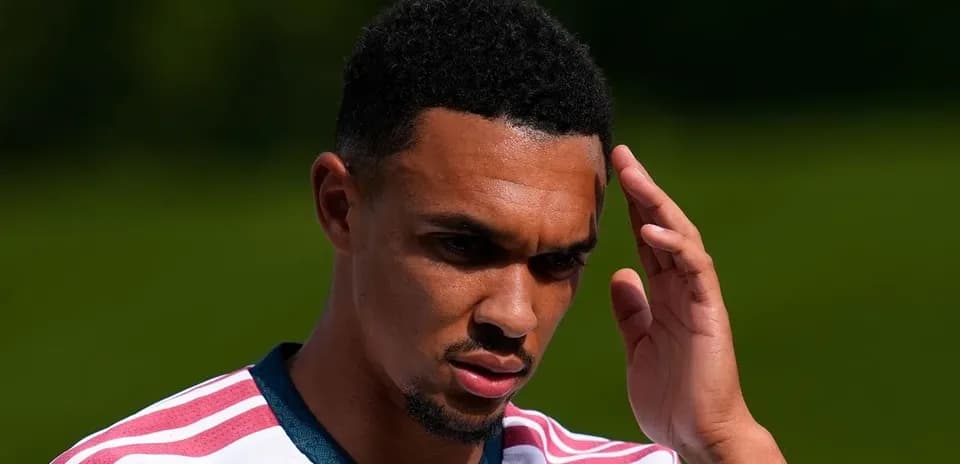 Player with hand on head during training session
