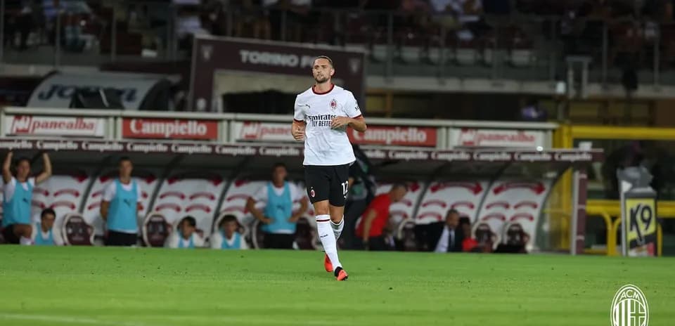 AC Milan player during Torino match
