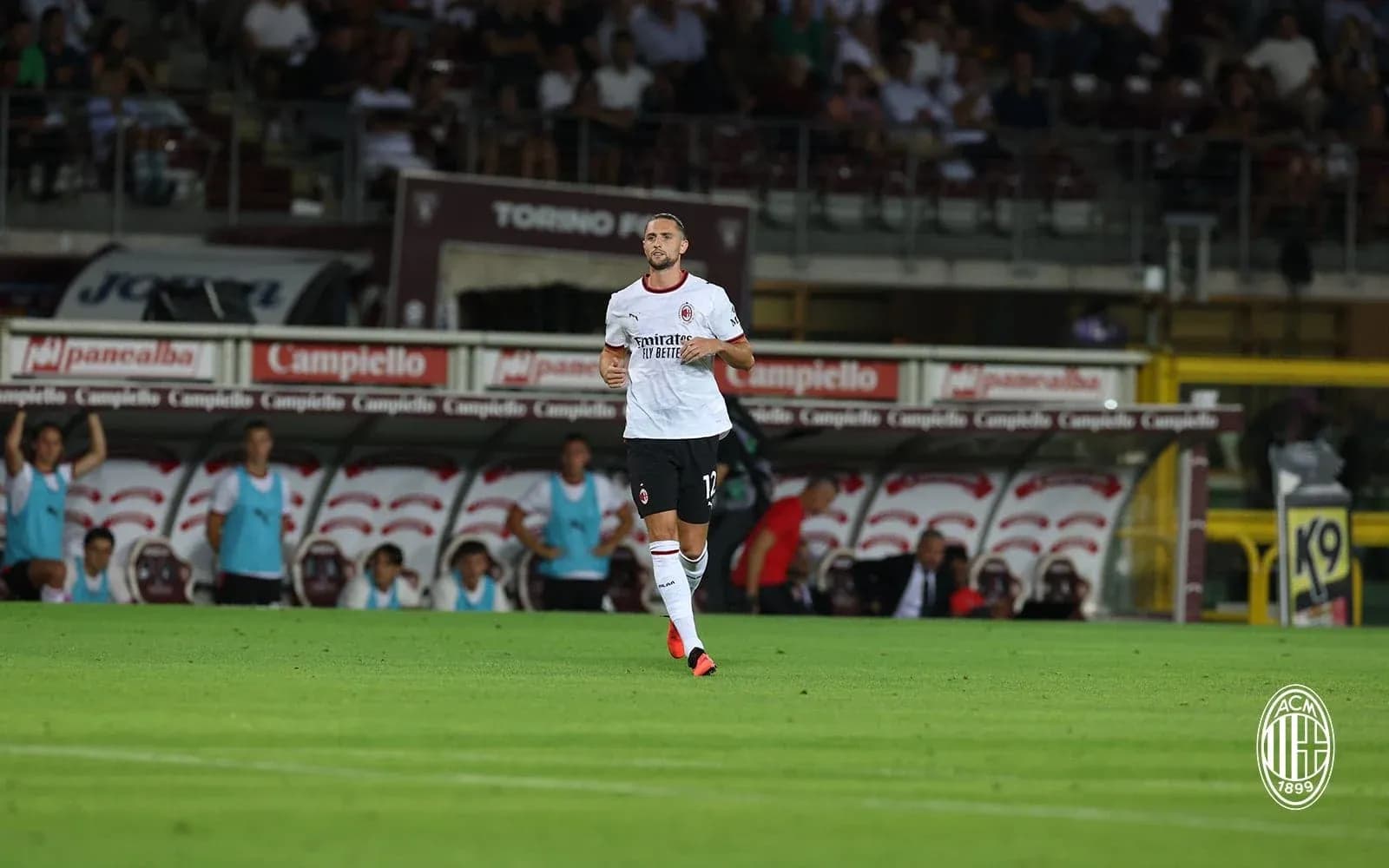 AC Milan player during Torino match