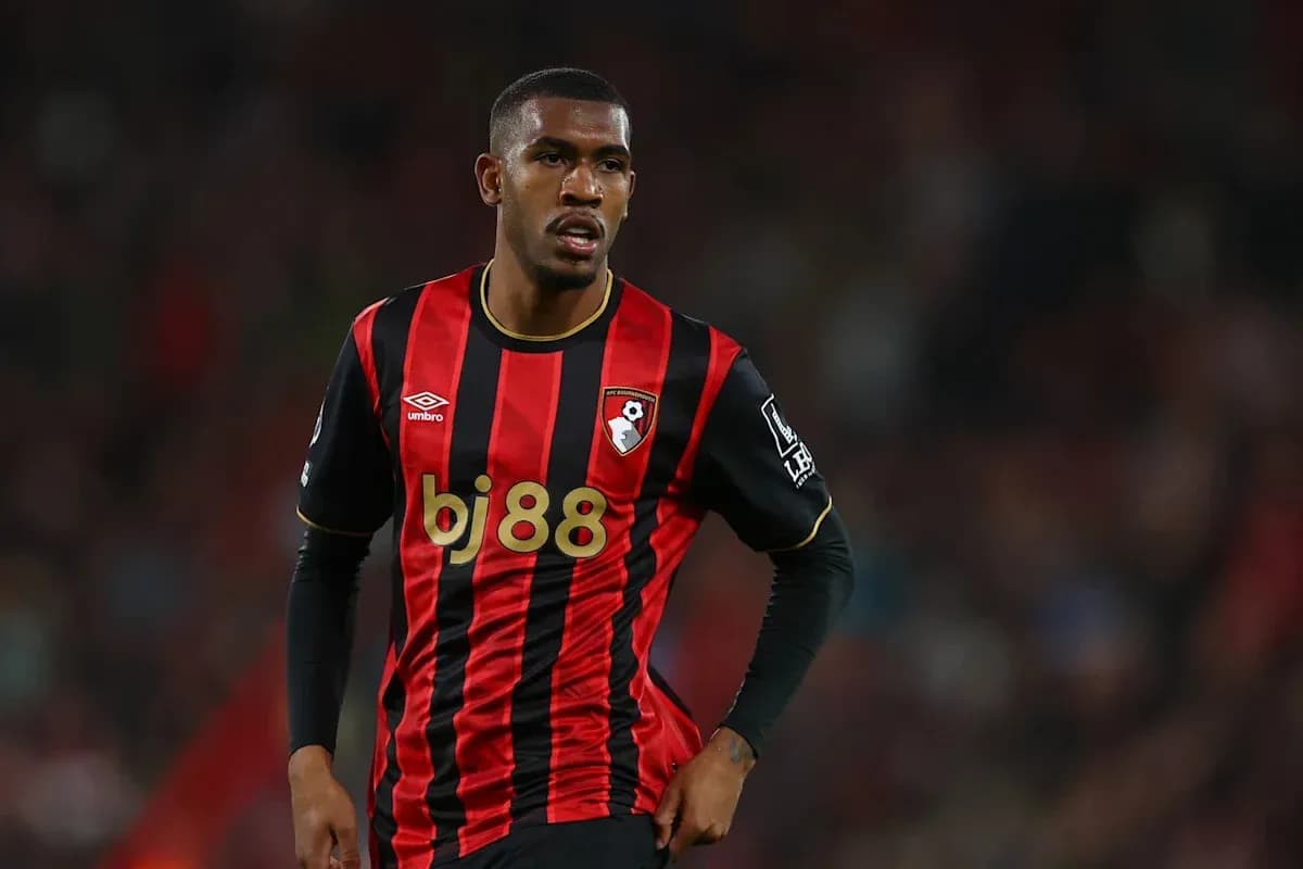 Player in Bournemouth kit during match action
