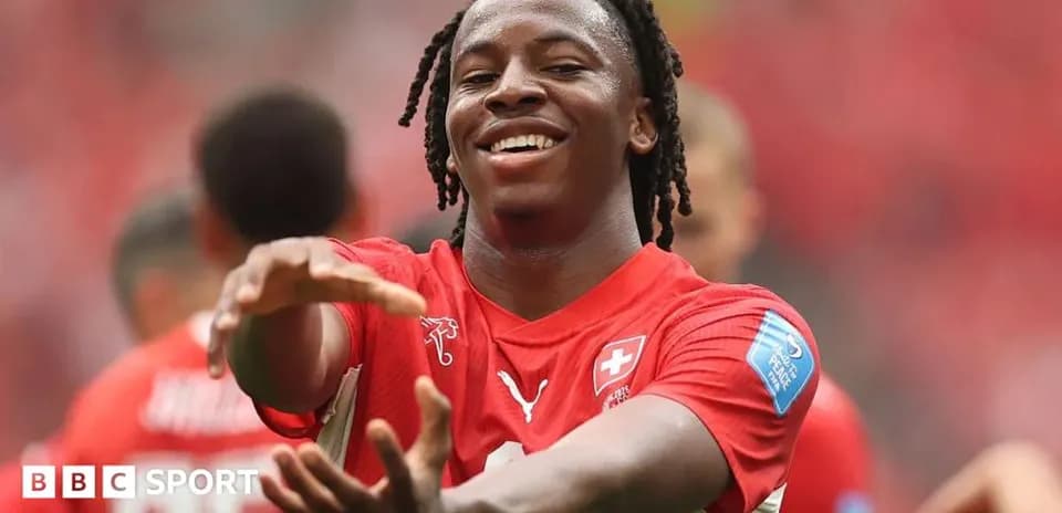 Player celebrating during a match for Switzerland