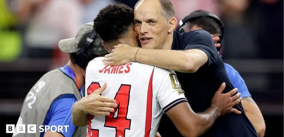 Player embracing coach after a match
