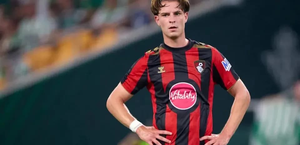 Player in Bournemouth kit during match