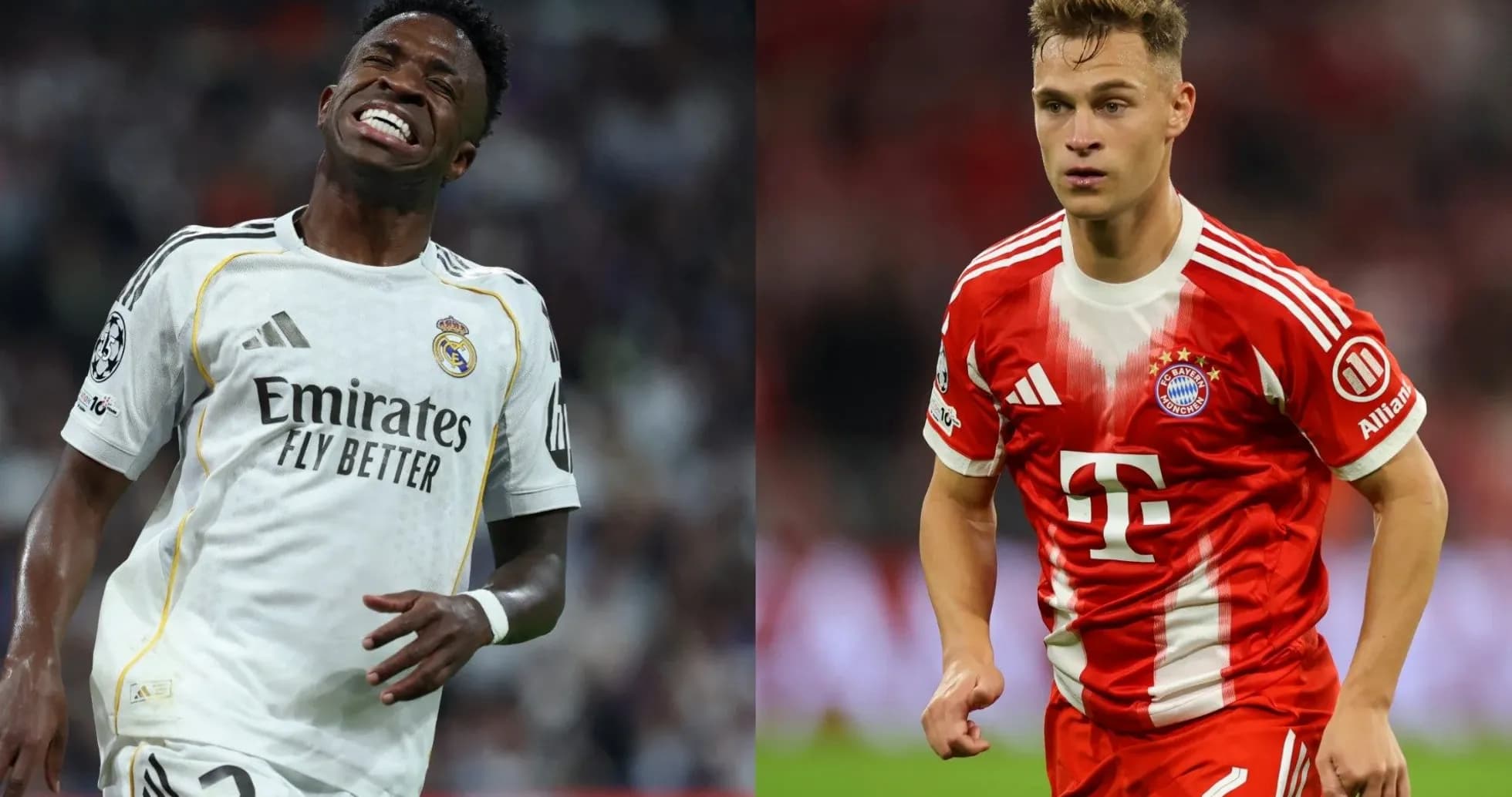 Vinícius Júnior and Joshua Kimmich during match