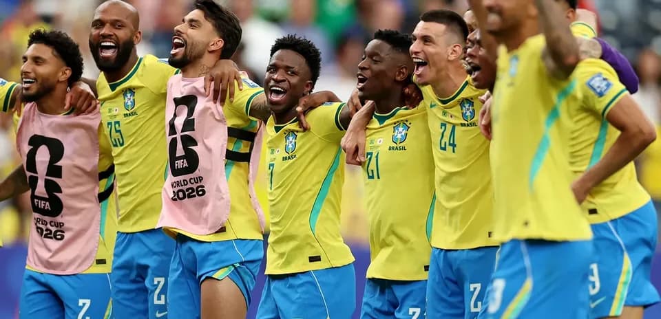Brazil players celebrating during World Cup 2026
