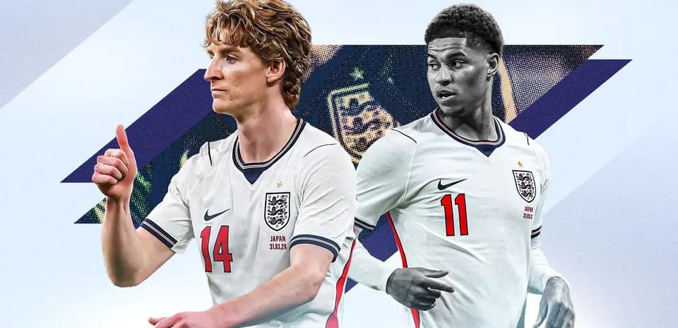 Two England players in national team jerseys
