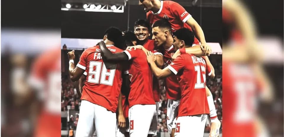 CSKA Sofia players celebrating a goal