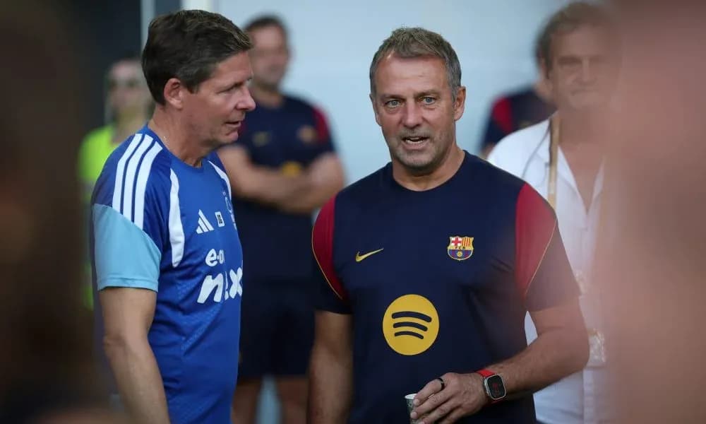 Coaches conversing during a training session
