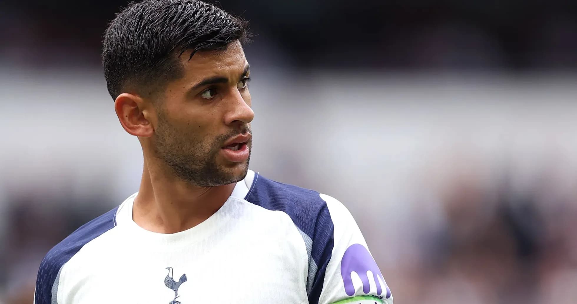 Player wearing Tottenham jersey during match