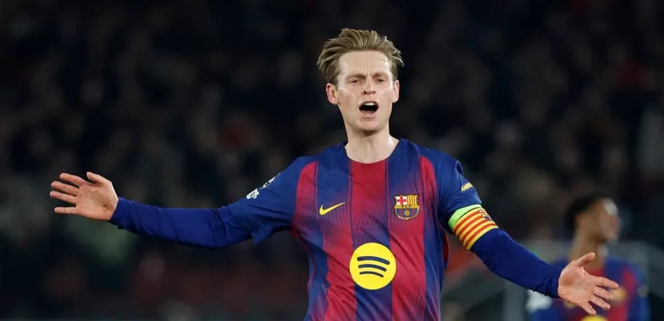 Player gesturing during a football match
