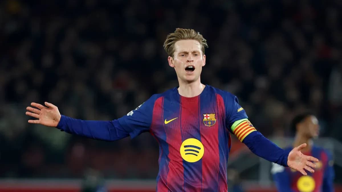 Player gesturing during a football match