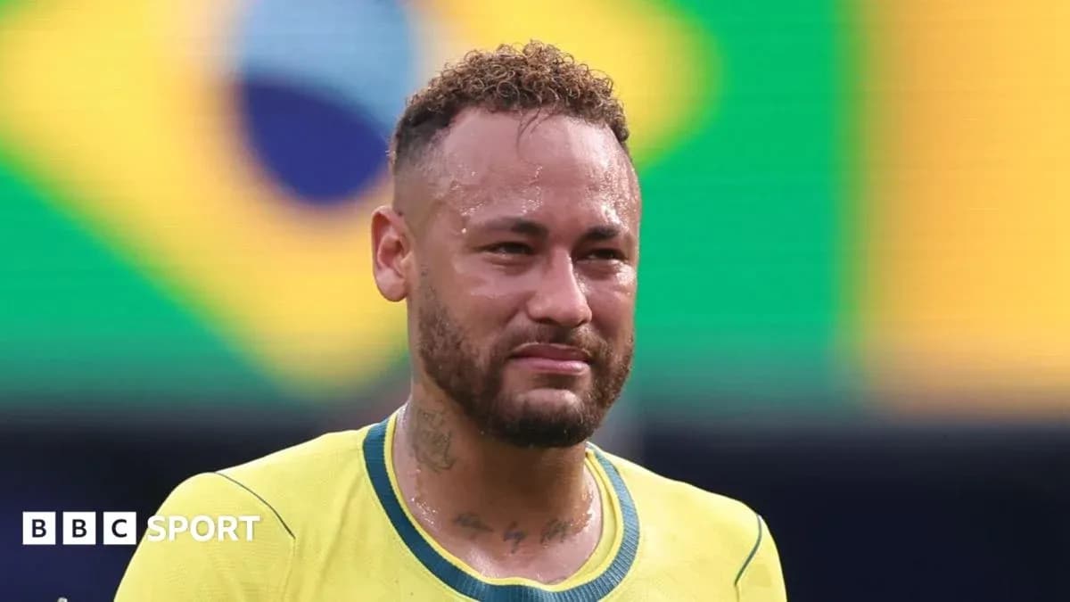 Neymar in Brazil jersey during a match
