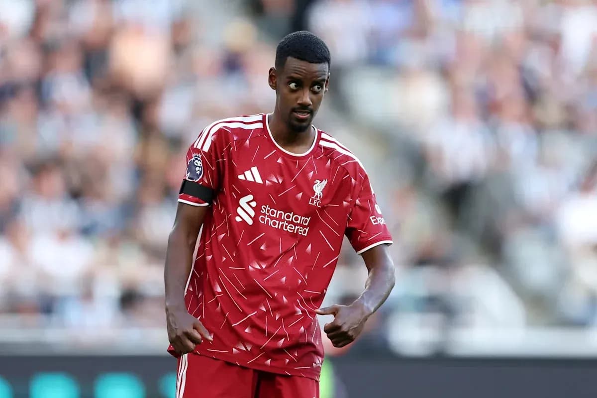Liverpool player gesturing during a match