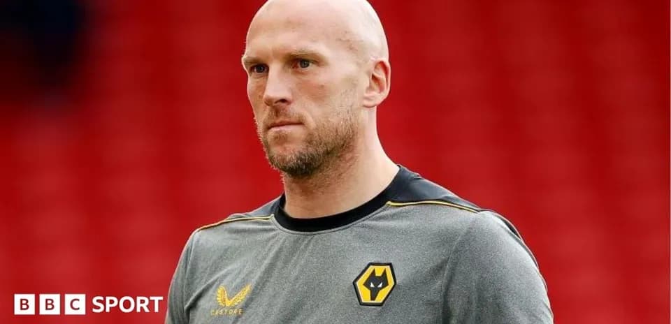 Wolverhampton player standing on pitch before match