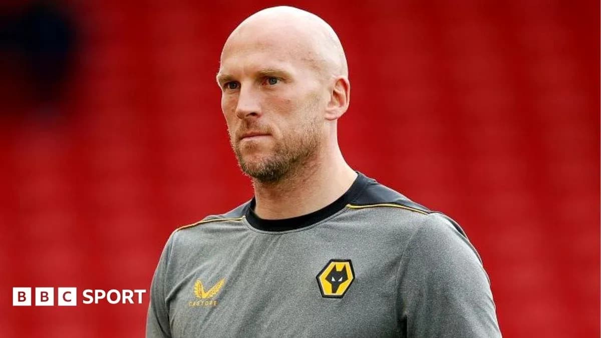 Wolverhampton player standing on pitch before match