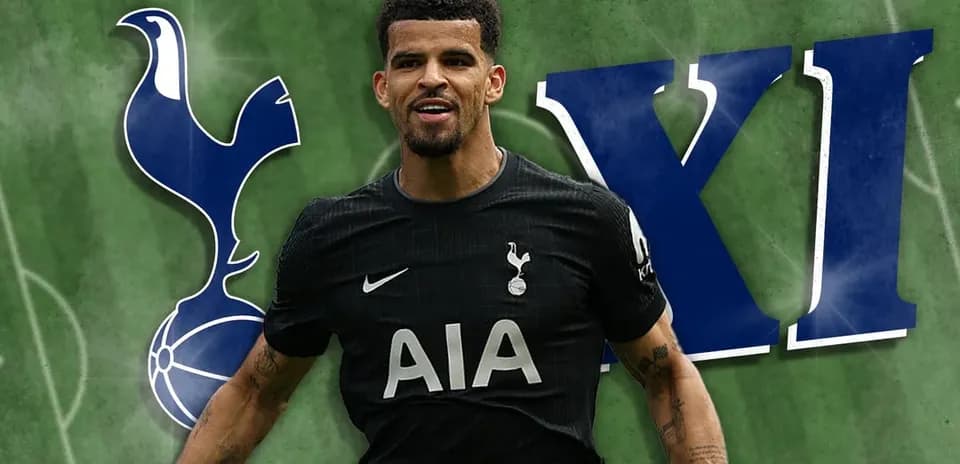 Player in Tottenham kit celebrating on field