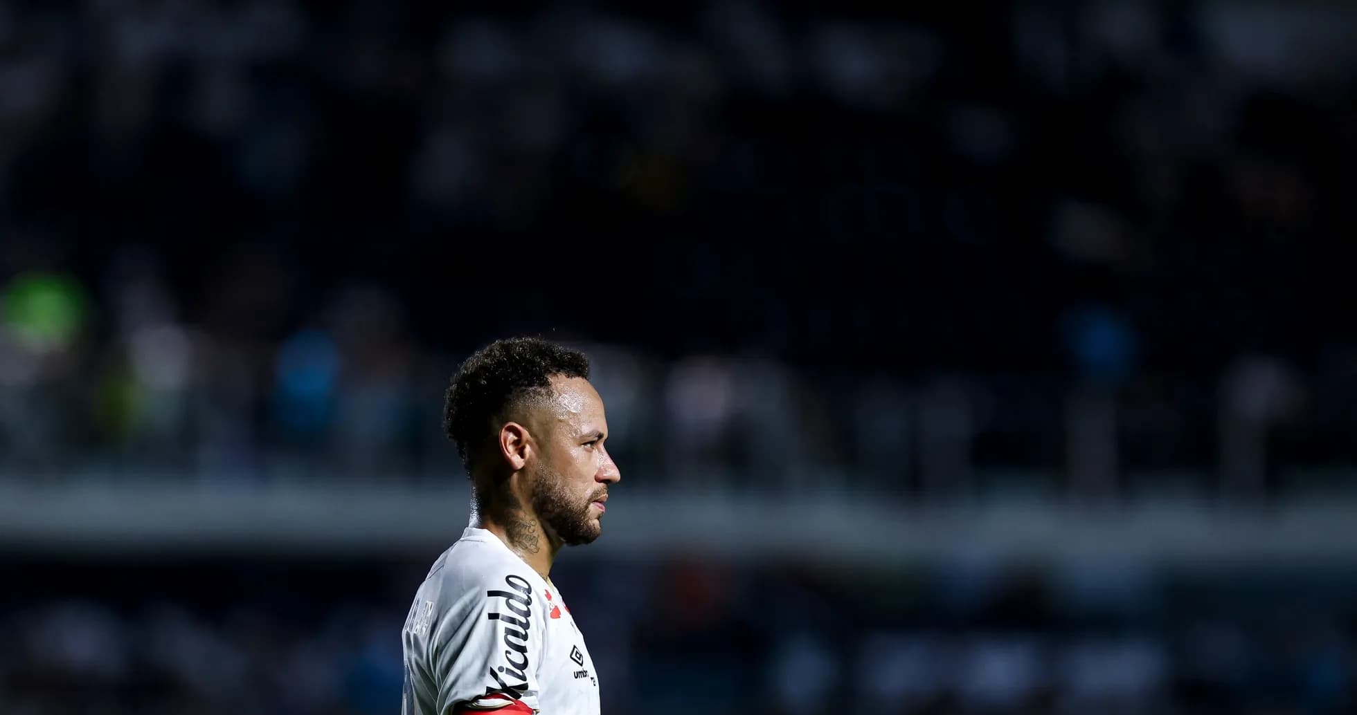 Neymar looking on during a match
