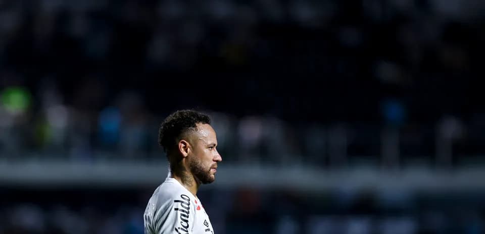 Neymar looking on during a match
