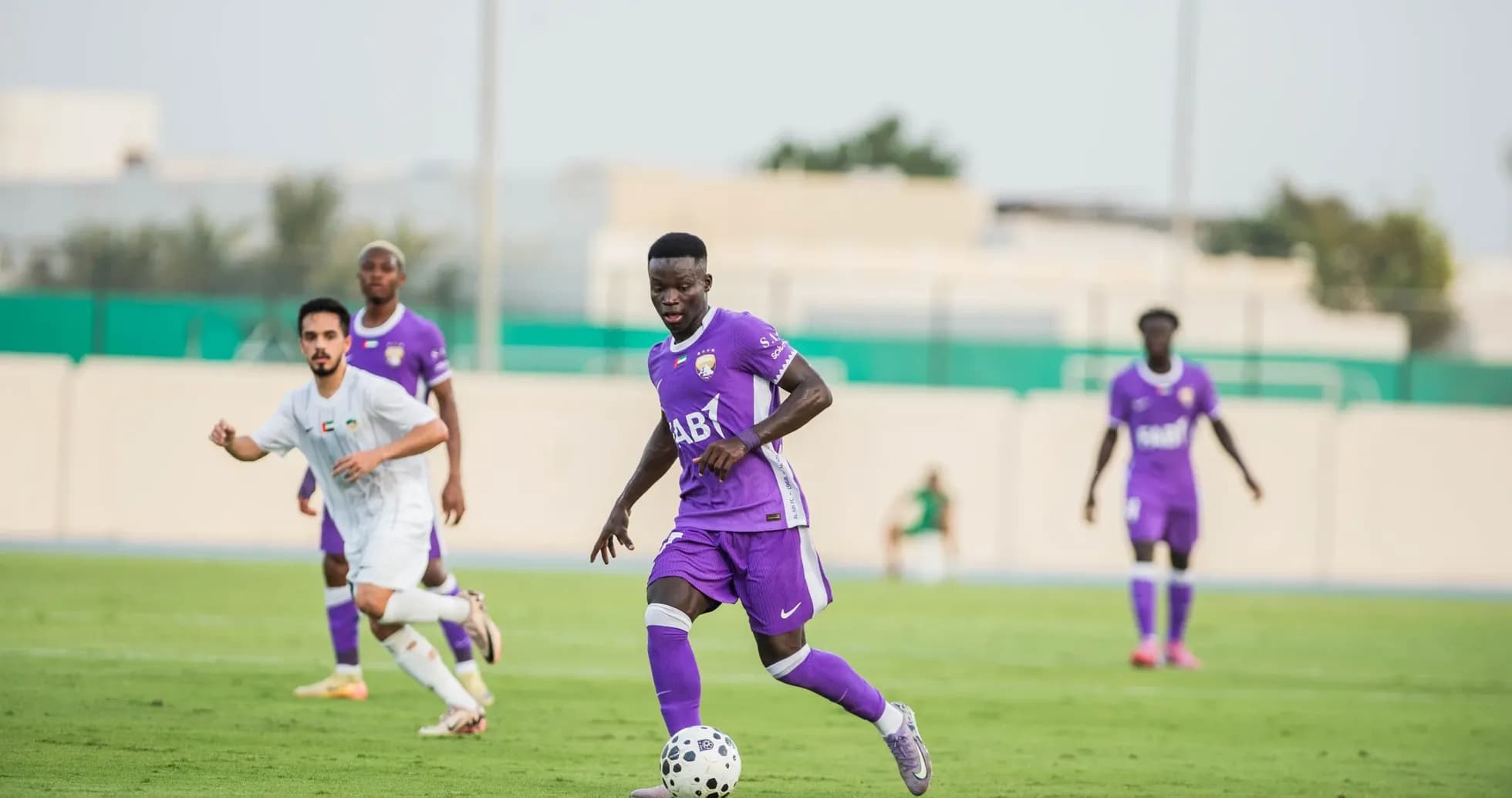 Player dribbling during Al Ain U23 match