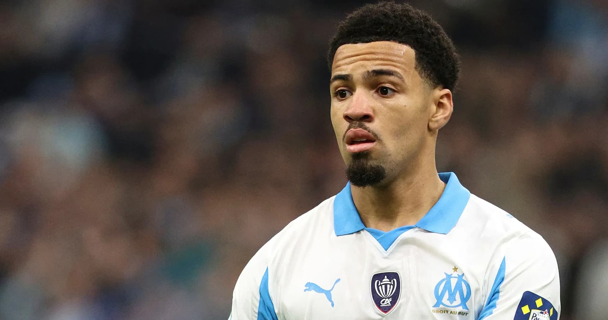 Player in Marseille jersey during match