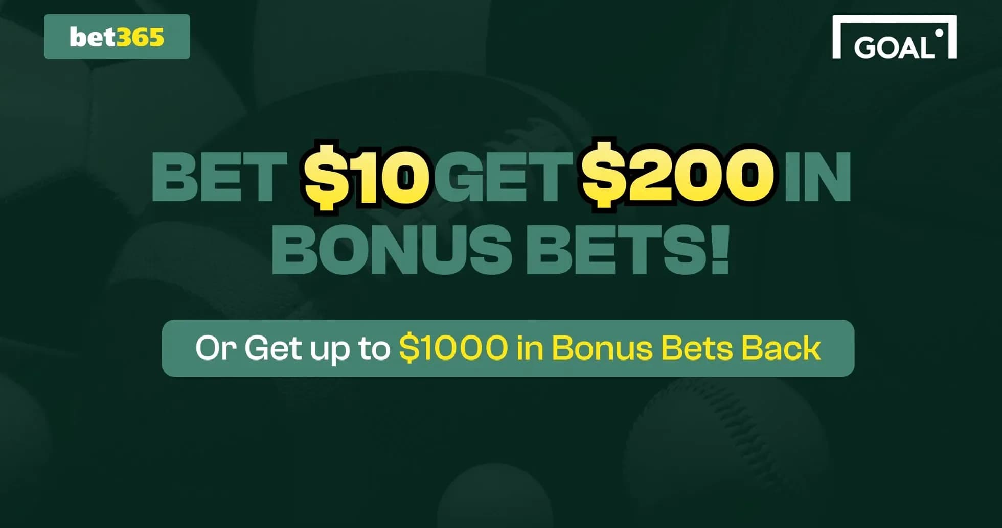 Promotional banner for bet365 bonus bets offer