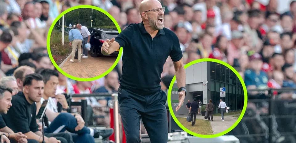 Coach gesturing on the sidelines during match