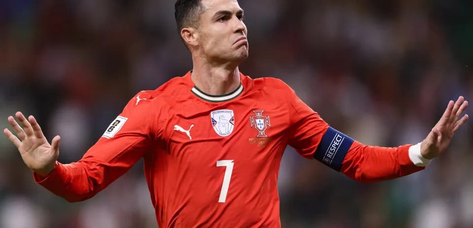 Cristiano Ronaldo celebrating during football match