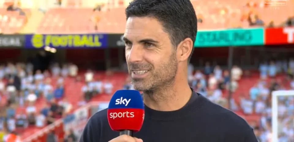 Manager speaking during pre-match interview on Sky Sports