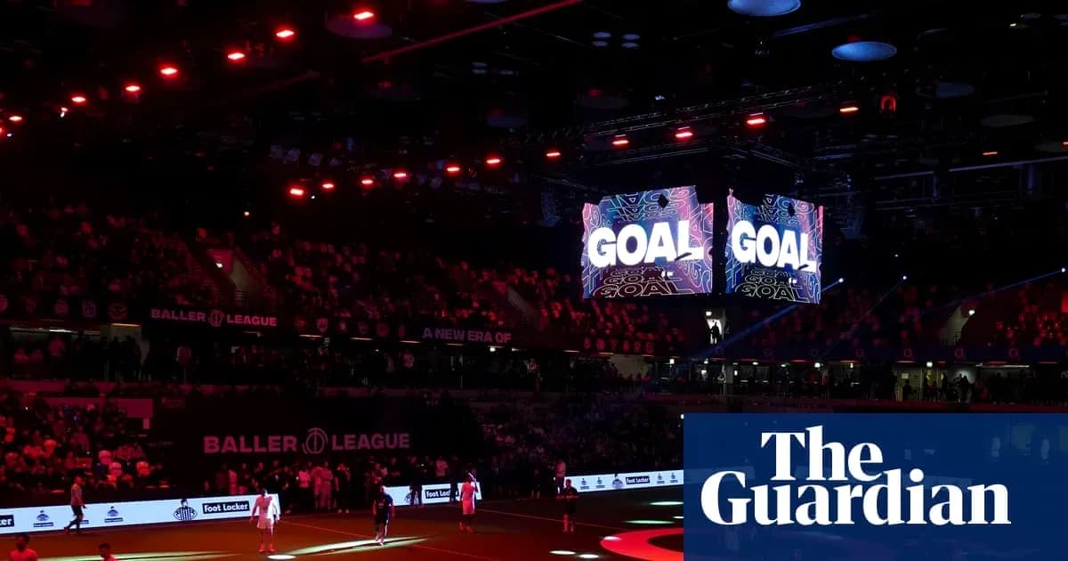 Goal celebration display in crowded arena