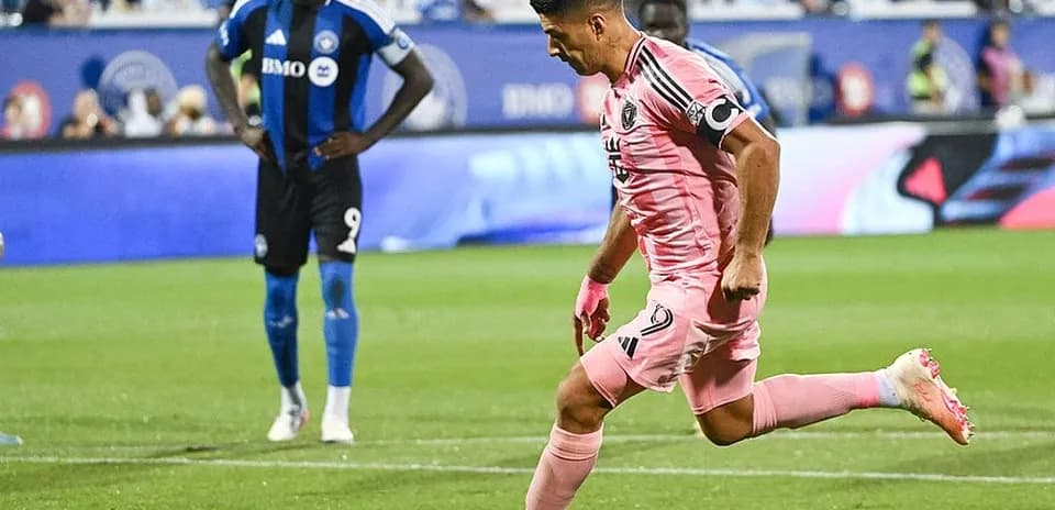 Player taking a penalty kick for Inter Miami