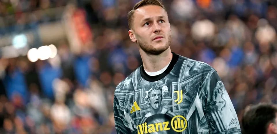 Goalkeeper wearing Juventus kit during match