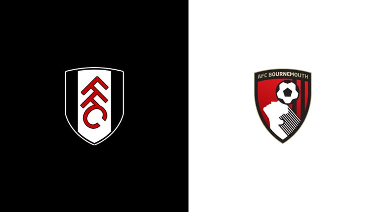 Logos of Fulham and AFC Bournemouth side by side